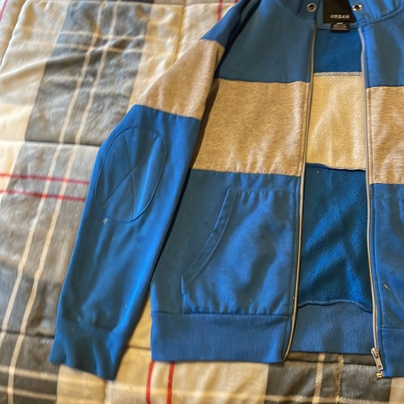 Blue and gray cardigan men's medium urban heritage used - Picture 3 of 7